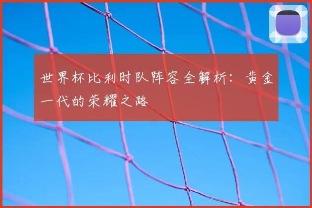 世界杯比利时队阵容全解析:黄金一代的荣耀之路
